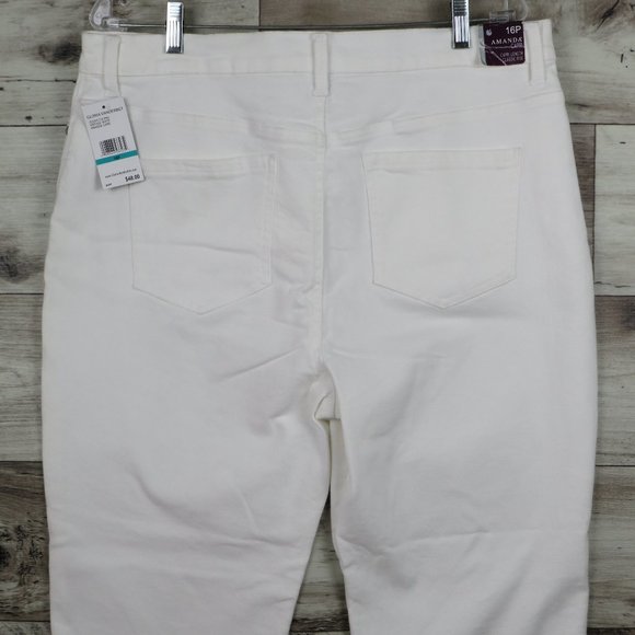 Gloria Vanderbilt* Women's Soft Touch Classic Rise Vintage White Capri Size~ 16P - Picture 2 of 16